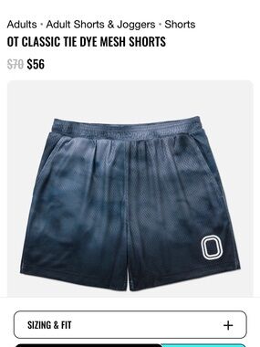OT Classic Tie Dye Mesh Shorts - Navy Tie-Dye